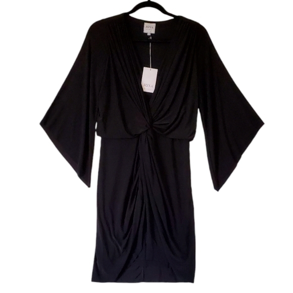 Misa Los Angeles Silky Dressy Black Cocktail Mini Dress Size Small Women NWT‎ - Picture 1 of 12